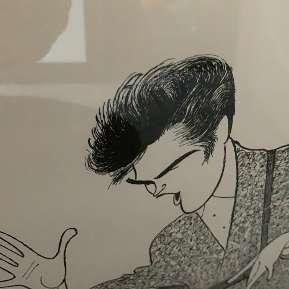 Al hirshfeld lithograph Elvis blue suede shoes - Picture 7 of 7